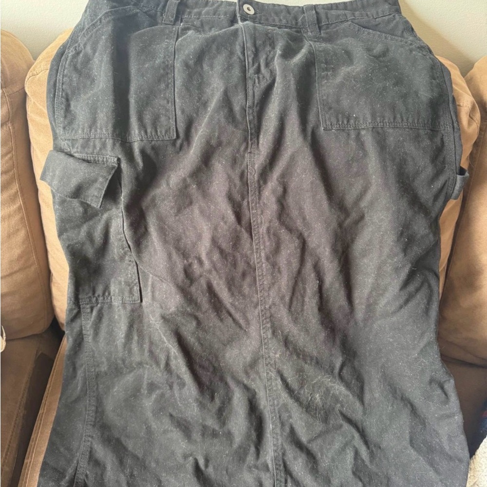 Black Cargo Skirt